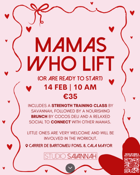 Mamas Who Lift — Valentine's Day poolside fitness event, Studio Savannah Mallorca