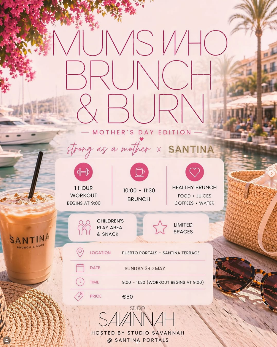 Mums Who Brunch and Burn — fitness and brunch at Santina, Studio Savannah